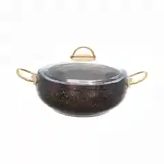 Черный кастрюля с крышкой Elite Gold
