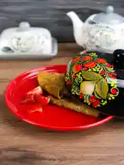 Блюдо для блинов с крышкой REPAST Хохлома 23*23*9,7 см