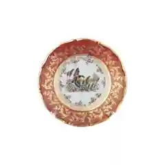 Кофейный сервиз Repast Охота красная Мария-тереза 15 предметов на 6 персон