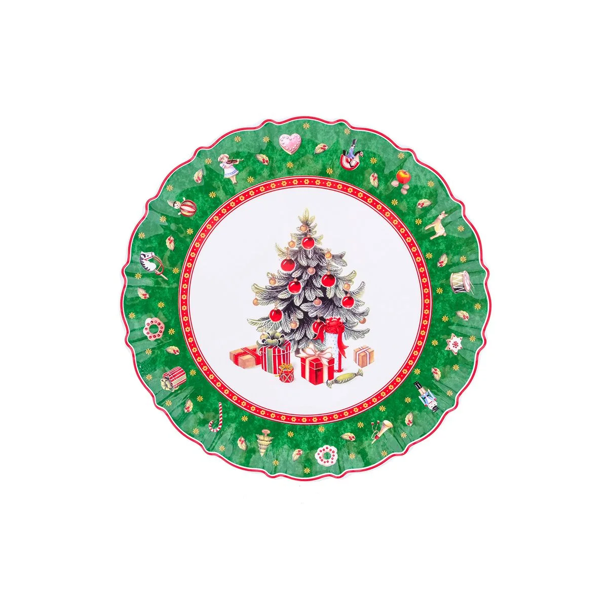 Белый блюдо круглое Repast Green 30*30*1.8 см