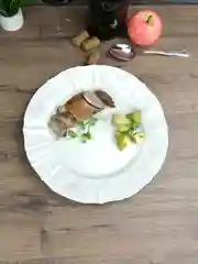 Белый блюдо круглое Repast Платиновый узор 30 см