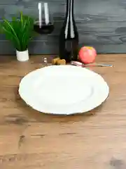 Белый блюдо круглое Repast Платиновый узор 30 см