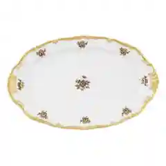 Блюдо овальное Queen's Crown Золотая роза 25 см