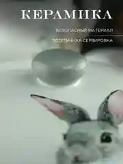 Серый блюдо для блинов с крышкой Repast Happy Easter 23*9,7 см