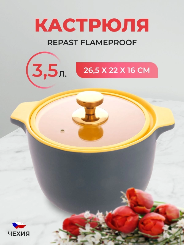 Кастрюля Repast Flameproof 3,5 л 26,5*22*16 см