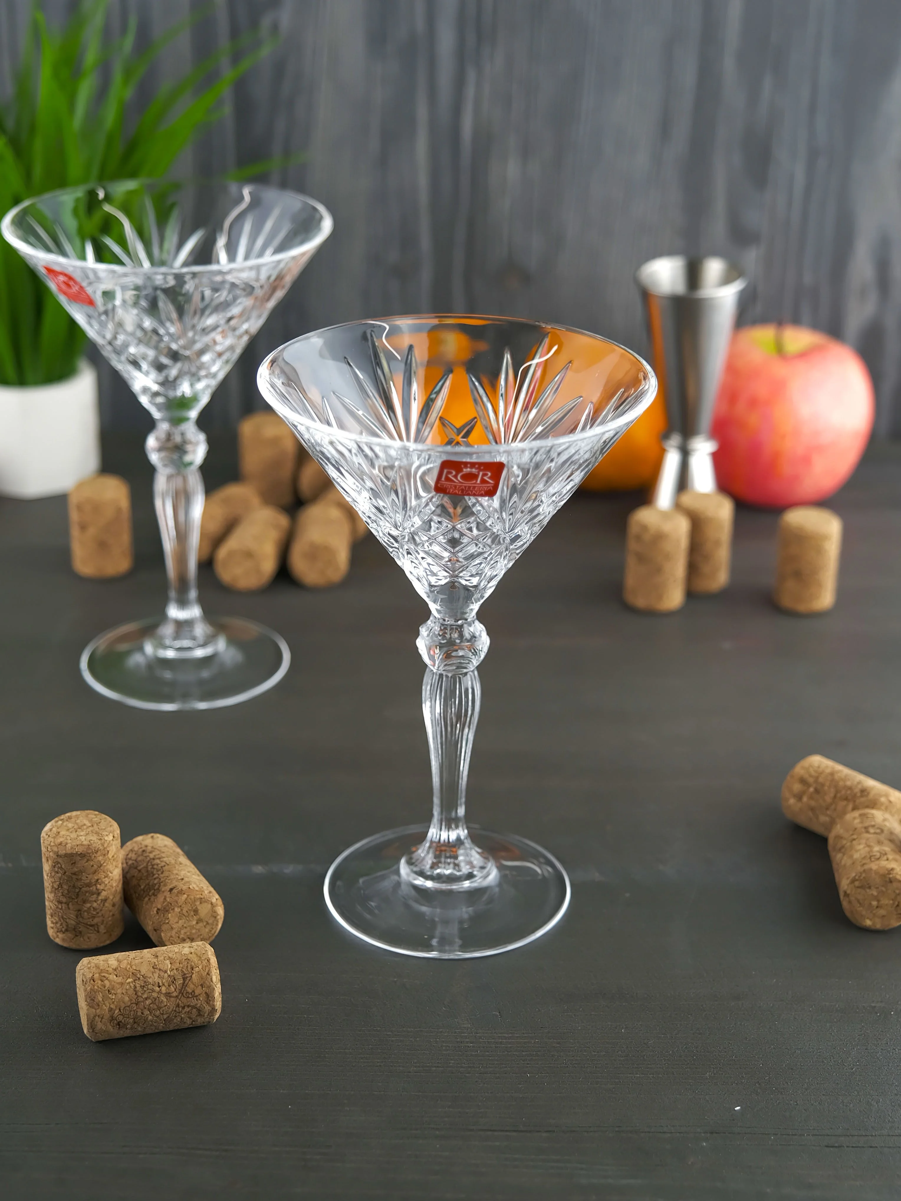 Прозрачный набор креманок RCR Melodia Martini 210 мл 6 шт.