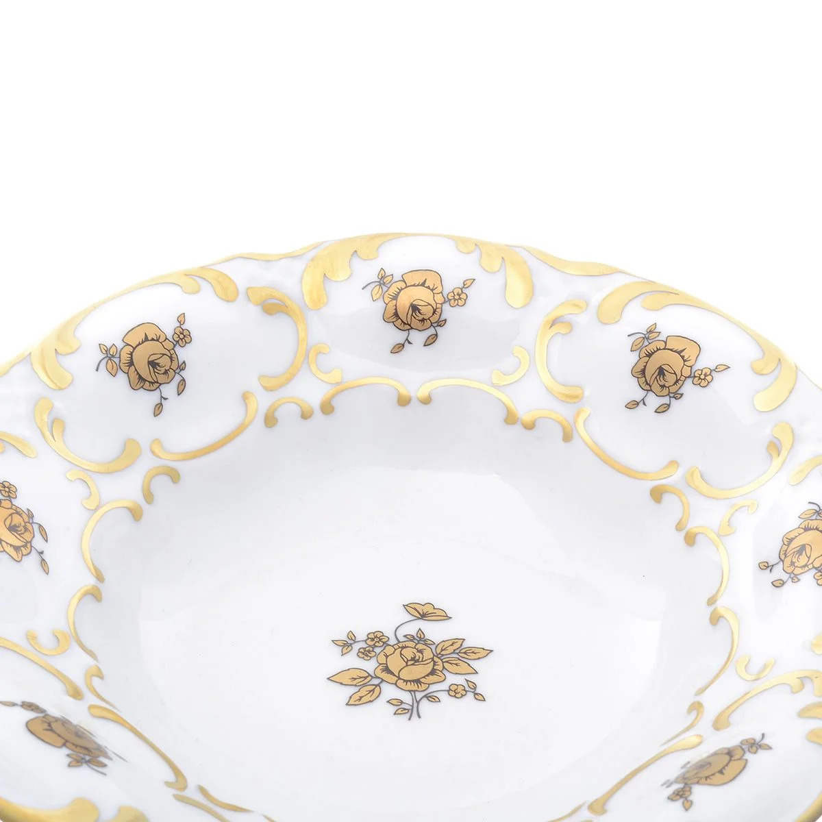 Конфетница Queen's Crown Золотая роза 18 см
