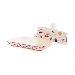 Белый маслёнка с крышкой Repast Red toys 17*12*2.6 см крышка 13.8*8.8*7.4 см