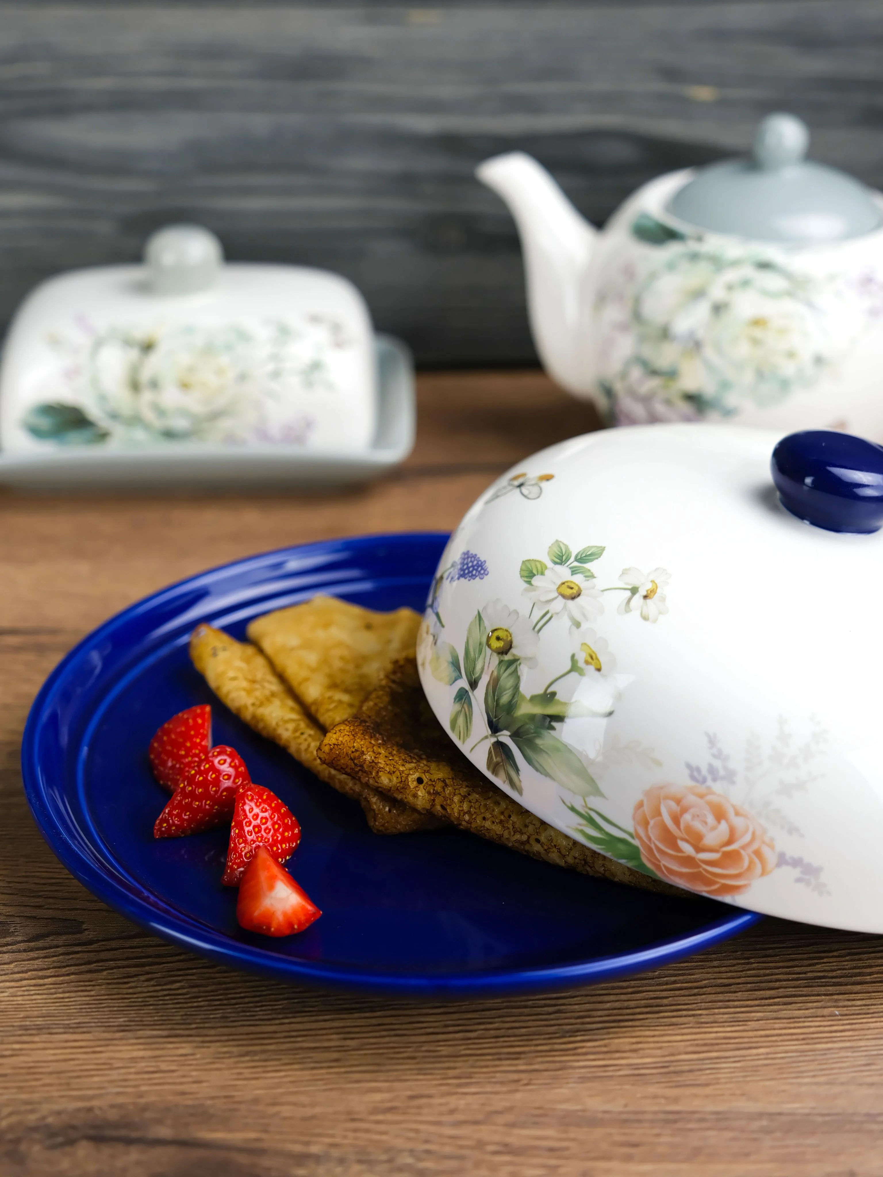 Блюдо для блинов с крышкой REPAST Прованс 23*23*9,7 см