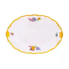 Блюдо овальное Queen's Crown Мейсенский букет 32 см