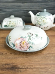 Блюдо для блинов с крышкой REPAST Розы 23*23*9,7 см