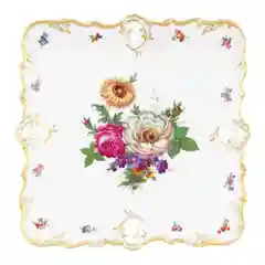 Блюдо квадратное Queen's Crown Мейсенский букет 32см