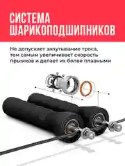 Скакалка для фитнеса Shark Fit, скоростная скакалка, со стальным тросом