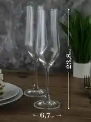 Прозрачный набор фужеров для шампанского Crystalite Bohemia Alca 220 мл 6 шт.