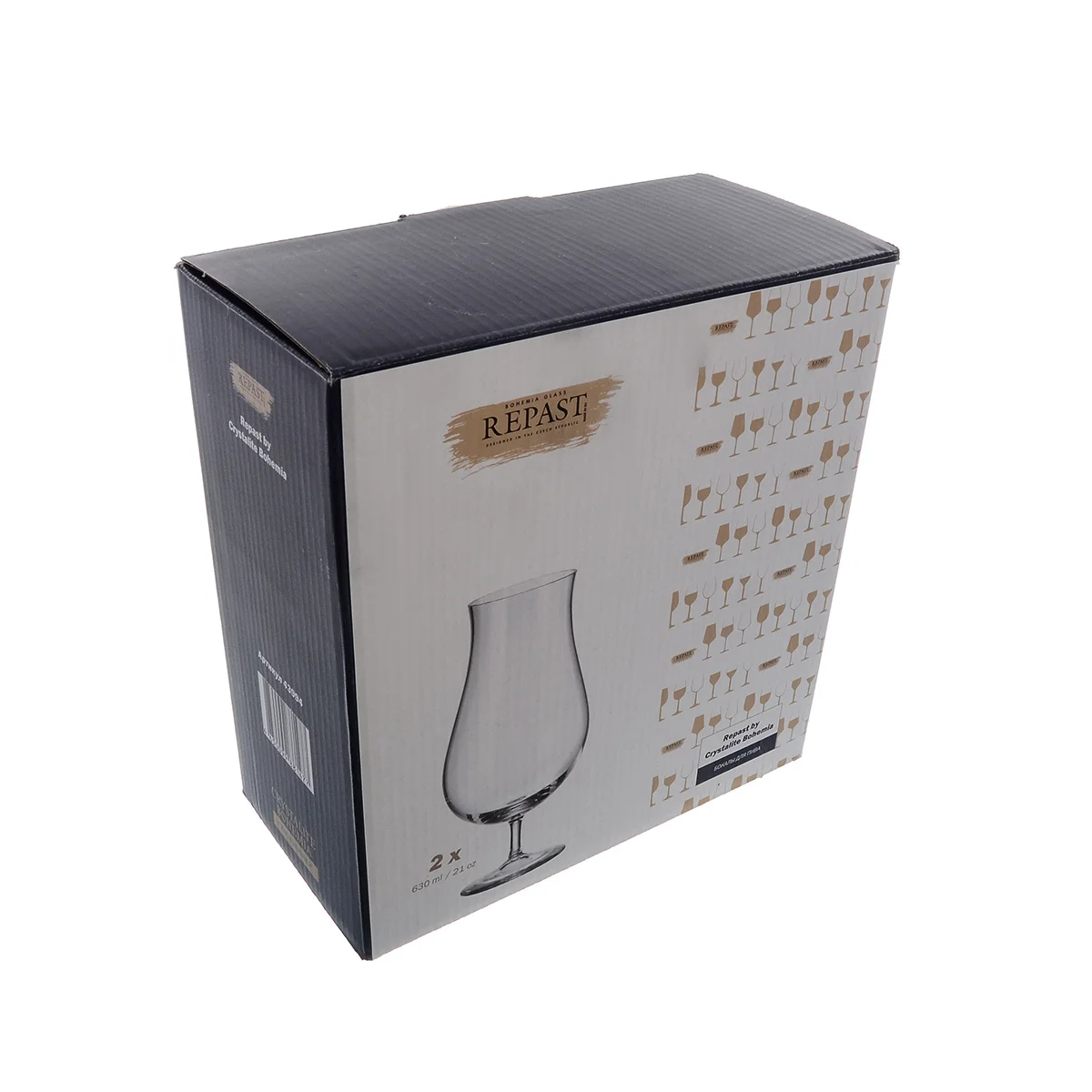 Прозрачный набор бокалов для пива Crystalite Bohemia BeerCraft 630 мл 2 шт.