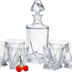 Прозрачный набор для виски Crystalite Bohemia "Quadro", 7 предметов. 17266