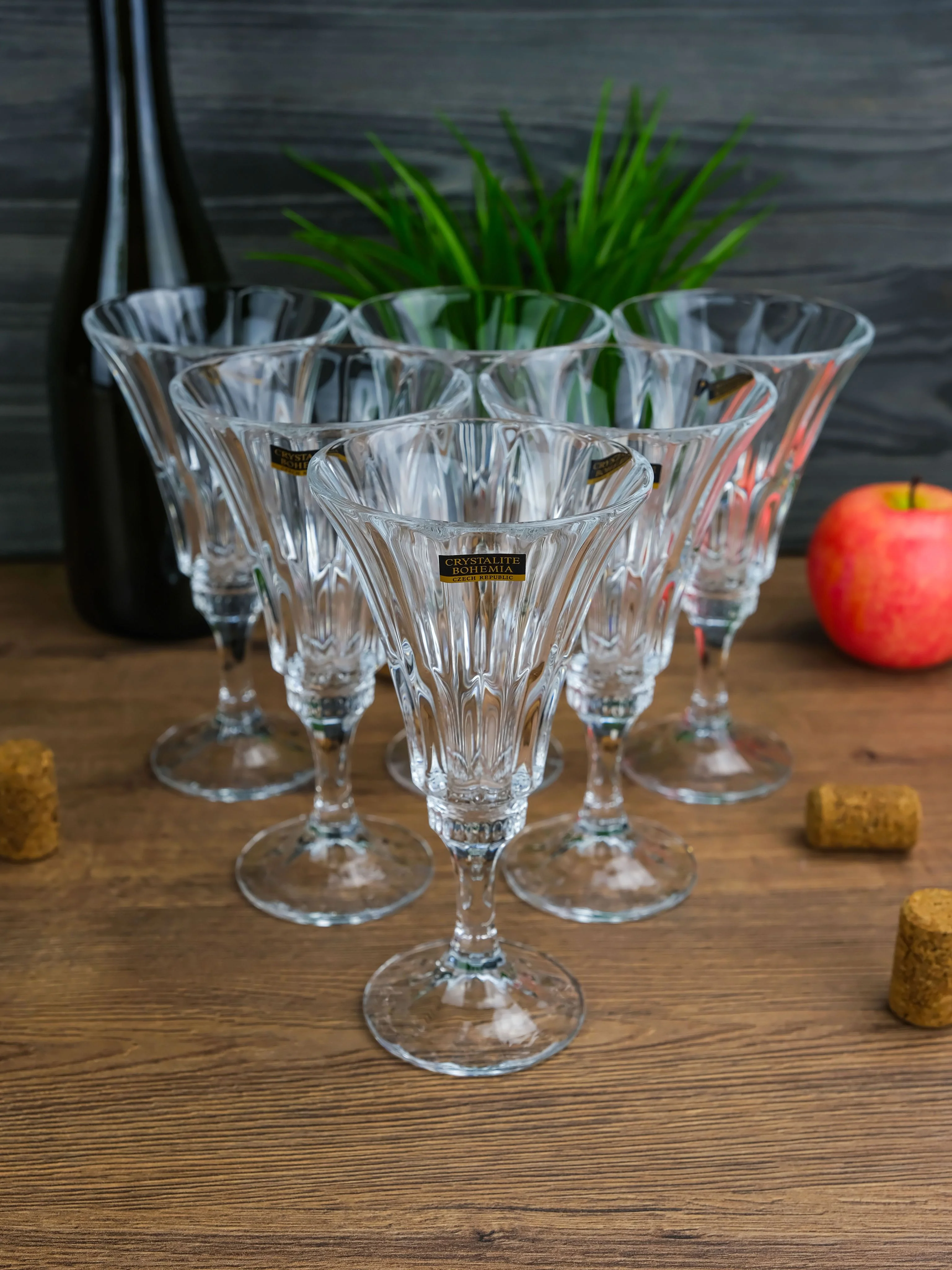 Прозрачный набор бокалов для вина Crystalite Bohemia Wellington, 200 мл, 6 шт