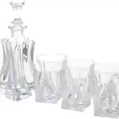 Прозрачный набор для виски Crystalite Bohemia Florale, 7 предметов