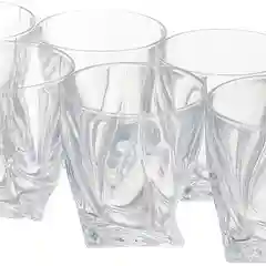 Прозрачный набор для виски Crystalite Bohemia Florale, 7 предметов