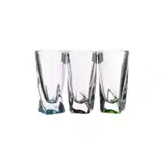 Прозрачный набор стопок Crystalite Bohemia Quadro Ассорти 60 мл(6 шт)