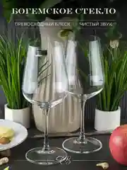 Прозрачный набор бокалов для вина Crystalite Bohemia Strix/Dora 450 мл (2 шт)