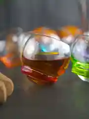 Разноцветный набор стопок для водки Crystalex Bohemia Crazy 60 мл(6 шт)