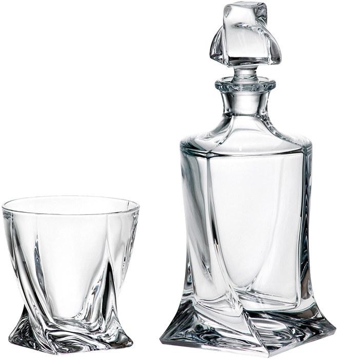 Набор для виски Crystalite Bohemia Quadro, 5 предметов. 32313