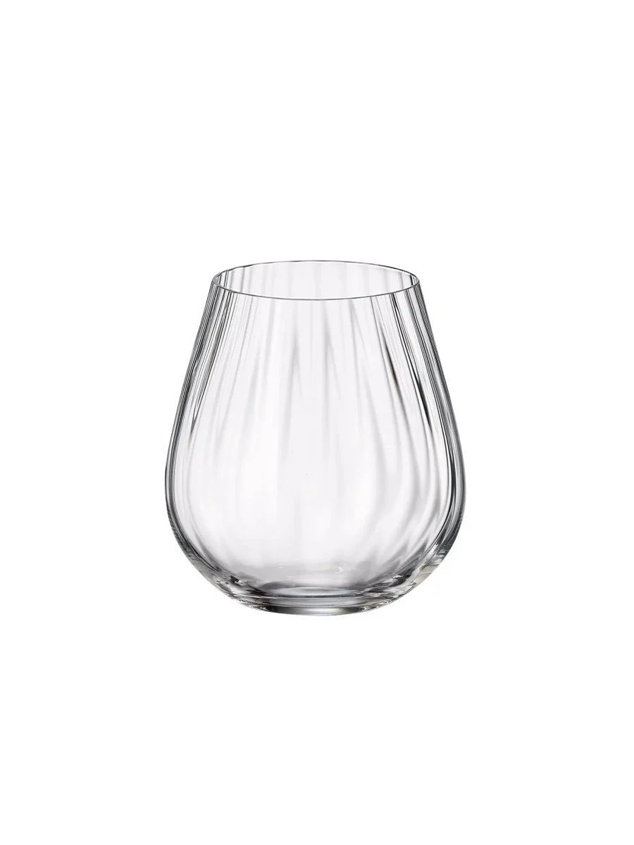 Прозрачный набор стаканов для виски Crystalite Bohemia COLUMBA OPTIC 380 мл (6 шт)