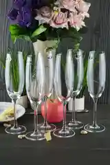 Прозрачный набор фужеров для шампанского Crystalite Bohemia Gastro, 220 мл 6 шт.