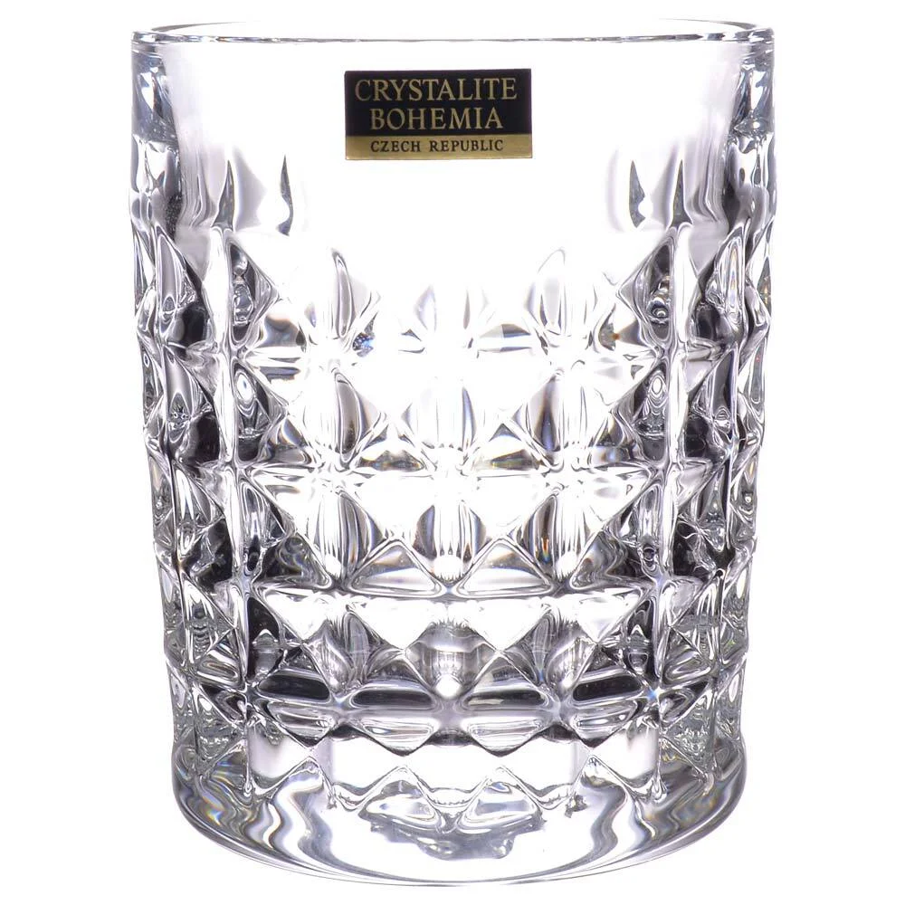 Прозрачный набор стаканов для виски Crystalite Bohemia Diamond, 230 мл, 6 шт