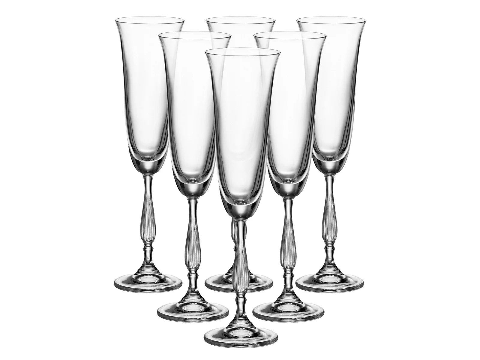 Прозрачный набор фужеров для шампанского Crystalite Bohemia Fregata/Antik, 190 мл, 6 шт