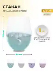 Бирюзовый стакан Royal Classics 12*7,3*4,5 см бирюзовый