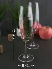 Прозрачный набор бокалов для шампанского Crystalite Bohemia Sylvia/Klara 220 мл (2 шт)