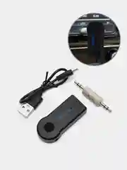 Черный bluetooth AUX-адаптер, 3,5 мм