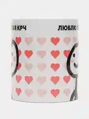 Кружка с принтом "Люблю тебя крч", белая керамика, 330 мл