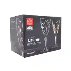 Прозрачный набор фужеров 230 мл RCR, серии Laurus, 6 шт