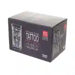 Прозрачный набор стаканов для воды напитков RCR Tattoo 360 мл (6 шт)