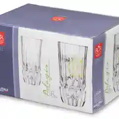 Прозрачный набор стаканов для воды напитков RCR Adagio 400 мл (6 шт)