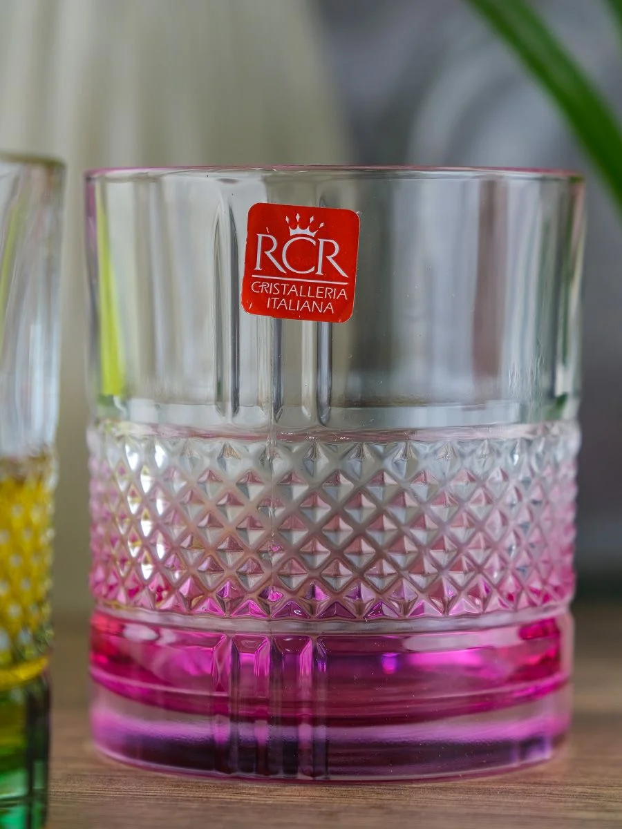 Разноцветный набор стаканов для виски RCR Brillante Color 340мл (6 шт)