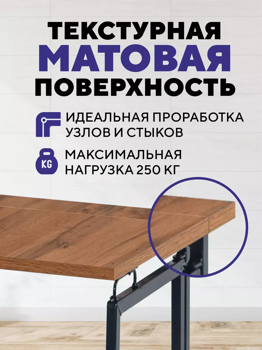 Коричневый складной стол, письменный стол в стиле лофт для дома