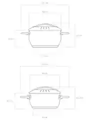 Набор кастрюль со стеклянными крышками, 4 пр., малый, NADOBA, серия MARUSKA