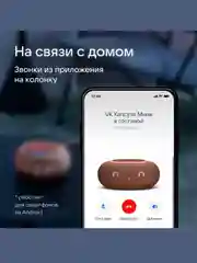 Терракотовый умная колонка VK Капсула Мини с часами и Марусей (ВК) 5Вт