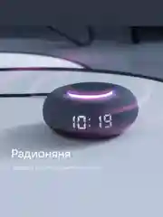 Тёмно-серый умная колонка VK Капсула Мини с часами и Марусей (ВК) 5Вт