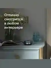 Тёмно-серый умная колонка VK Капсула Мини с часами и Марусей (ВК) 5Вт