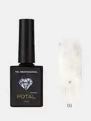 Белый гель-лак с поталью TNL potal, 10 мл