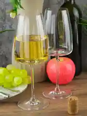 Прозрачный набор бокалов для вина LORD из хрустального стекла 420 мл REPAST&RONA 4 шт.