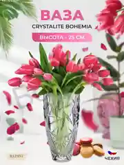 Прозрачный ваза Crystalite Bohemia Pinwheel 25см