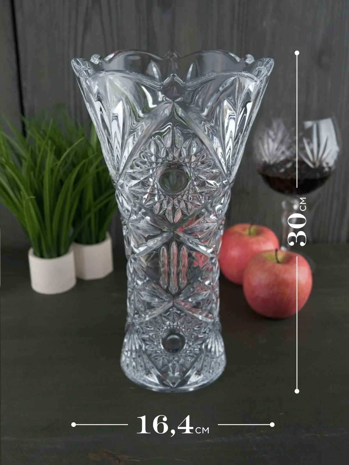 Прозрачный ваза Crystalite Bohemia Miranda 30 см