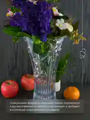 Прозрачный ваза Crystalite Bohemia Perseus-nova 30 *16 см, диаметр дна 11 см.
