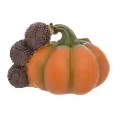 Коричневый набор статуэток Repast Ёжики с тыквой 13*10*9 см (2 шт)
